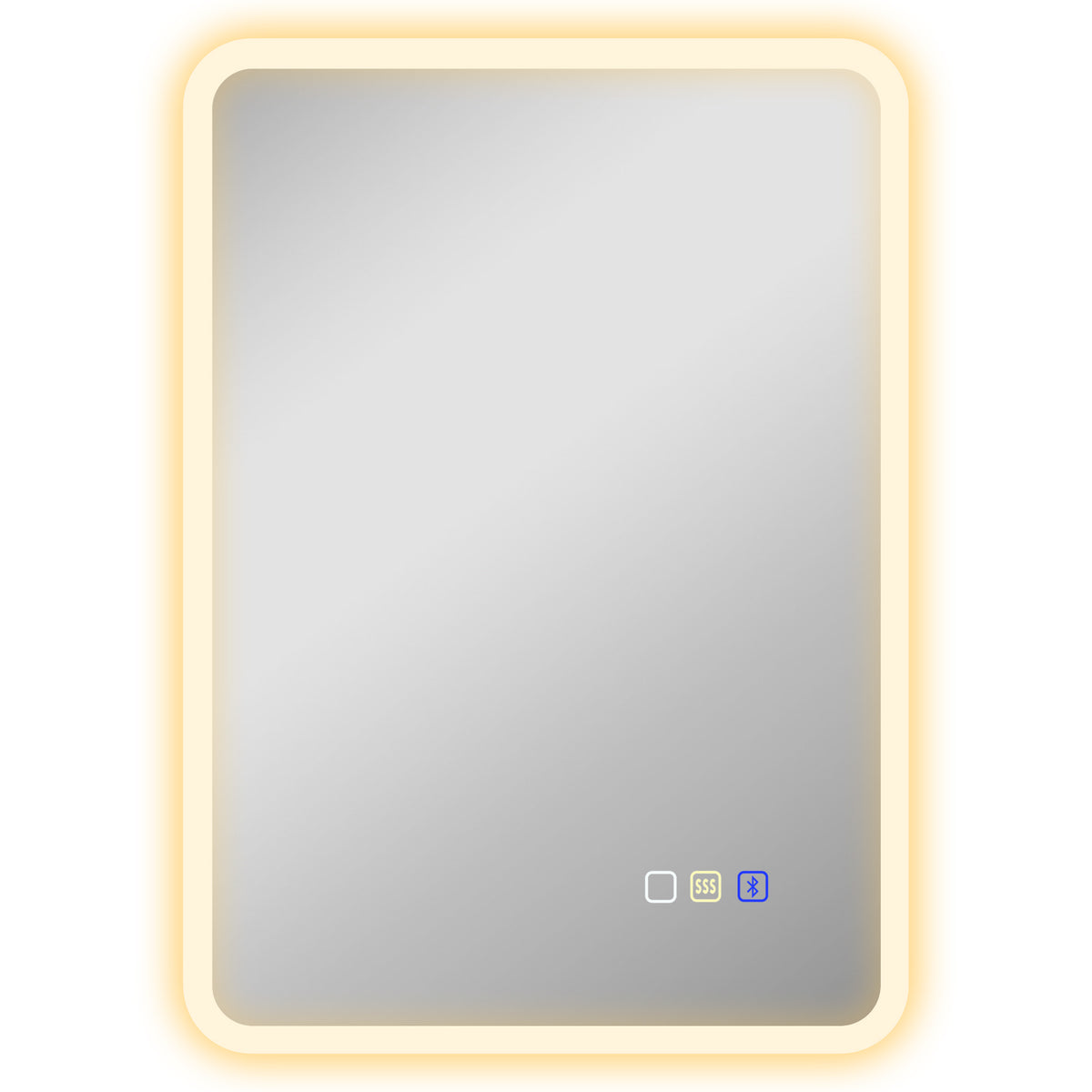 70 x 50 cm portrait LED bathroom mirror with Bluetooth and anti-fog