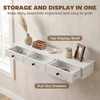 Shelf Wall-Mounted Storage Shelf Shelving Unit MDF 93 x 15 x 10 cm Entryway Kitchen Living Room, White