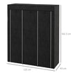 125 cm black fabric wardrobe – image 3