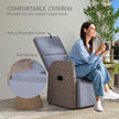 Reclining rattan armchair – image 5