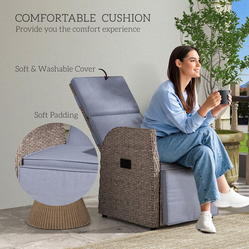Reclining rattan armchair – image 5