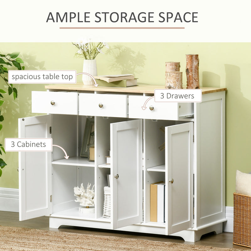 White rubberwood-top sideboard – image 4