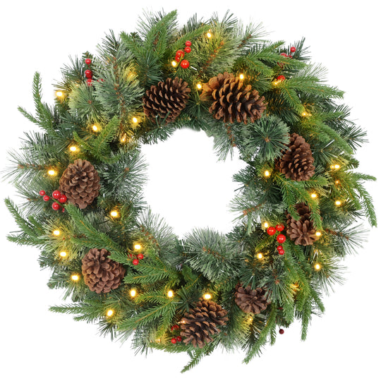 60cm Christmas Wreath on a white background