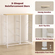 HOMCOM Chest of Drawers, Dresser with 8 Fabric Drawers, Tall Storage Unit with 4 Pockets and 2 Hooks Steel Frame, Beige – view 7