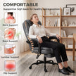 HOMCOM Executive Home Office Chair Reclining Function Footrest Computer Desk Chair High Back, Grey – view 4
