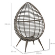 Teardrop rattan egg chair – image 3