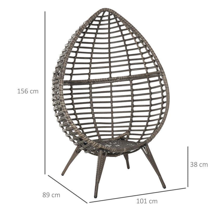 Teardrop rattan egg chair – image 3