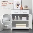 White 2-drawer bathroom cabinet – image 5