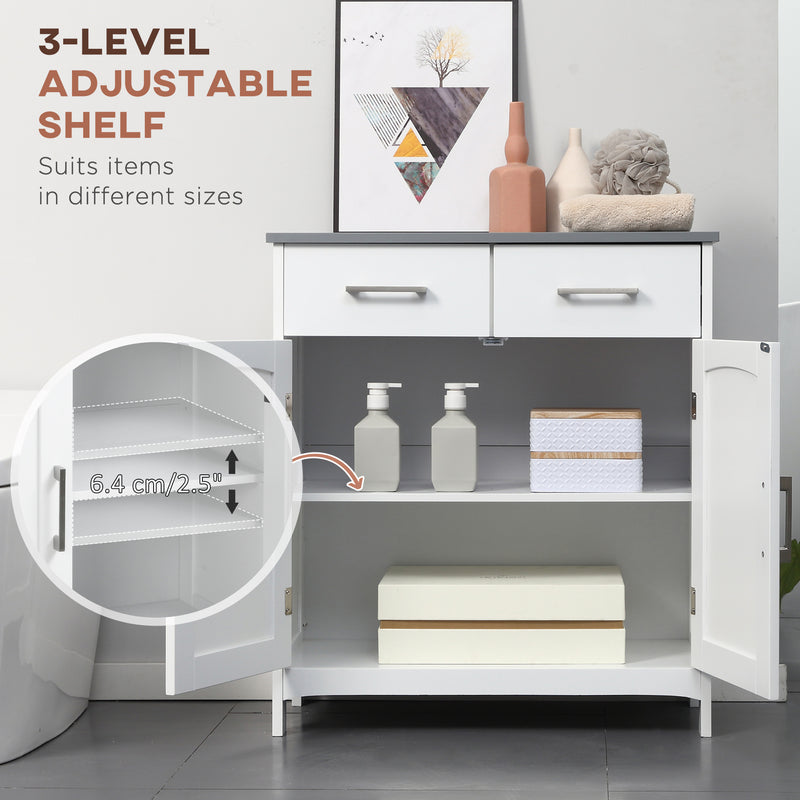 White 2-drawer bathroom cabinet – image 5