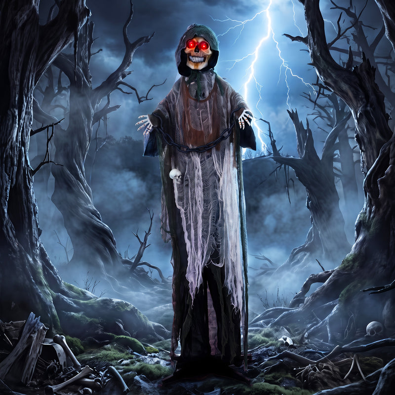 170cm Animated Chained Grim Reaper with Moving Hands & Sound – image 2 of 9