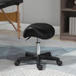 Black curved salon stool – image 2