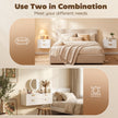 HOMCOM Modern Floating Nightstands Set of 2, Wall Mounted Bedside Tables with 2 Drawers, White – view 6