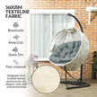 Geometric hanging egg chair – image 5