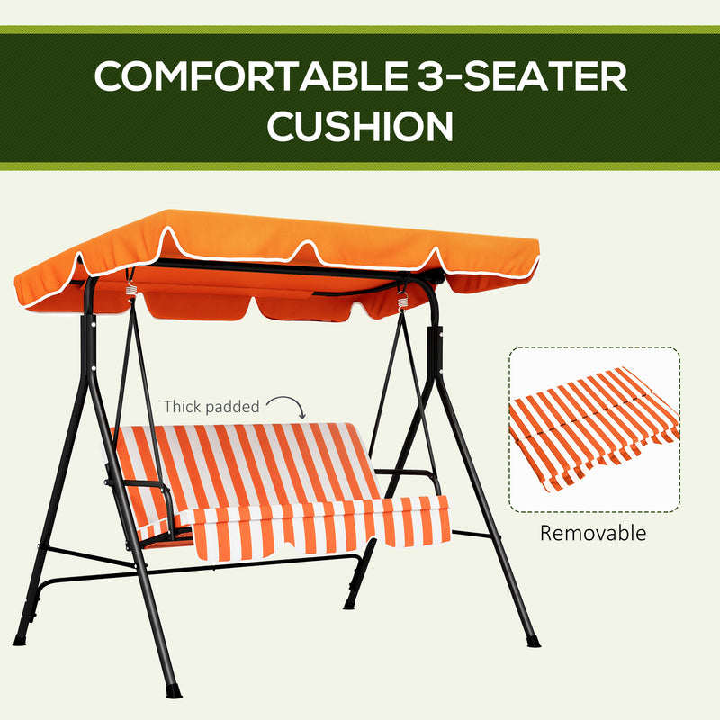Orange 3-seater swing – image 7
