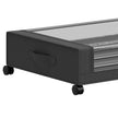 HOMCOM 40L Under Bed Storage On Wheels Pack of 2, Fabric Rolling Under Bed Drawers with Clear Lid, Zip, Steel Frame – view 10
