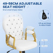 Cream velvet tufted office chair – image 4