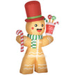 7.5ft Gingerbread Man Christmas Inflatable on a white background