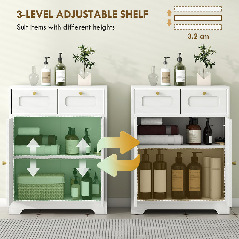 Bathroom floor cabinet with 2 drawers – image 5