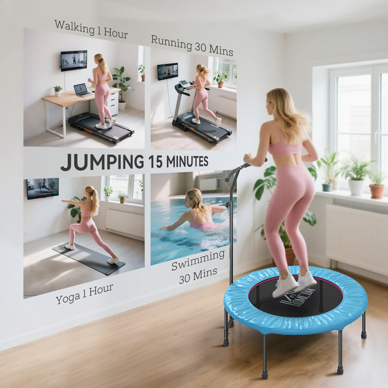 Blue 40" fitness trampoline – image 7