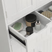 160cm white tall bathroom cabinet – image 8