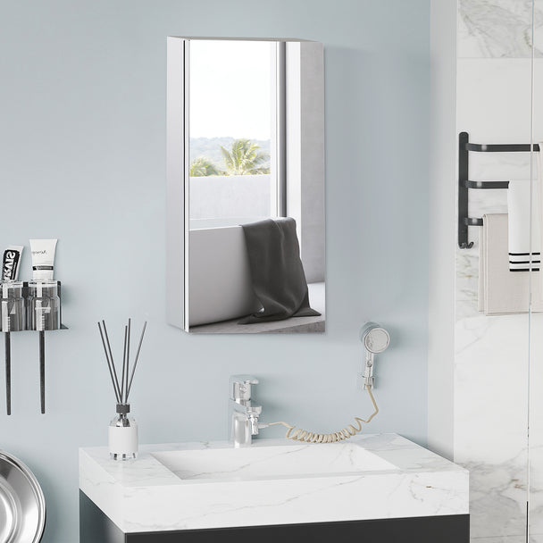 Compact steel mirror cabinet – image 2