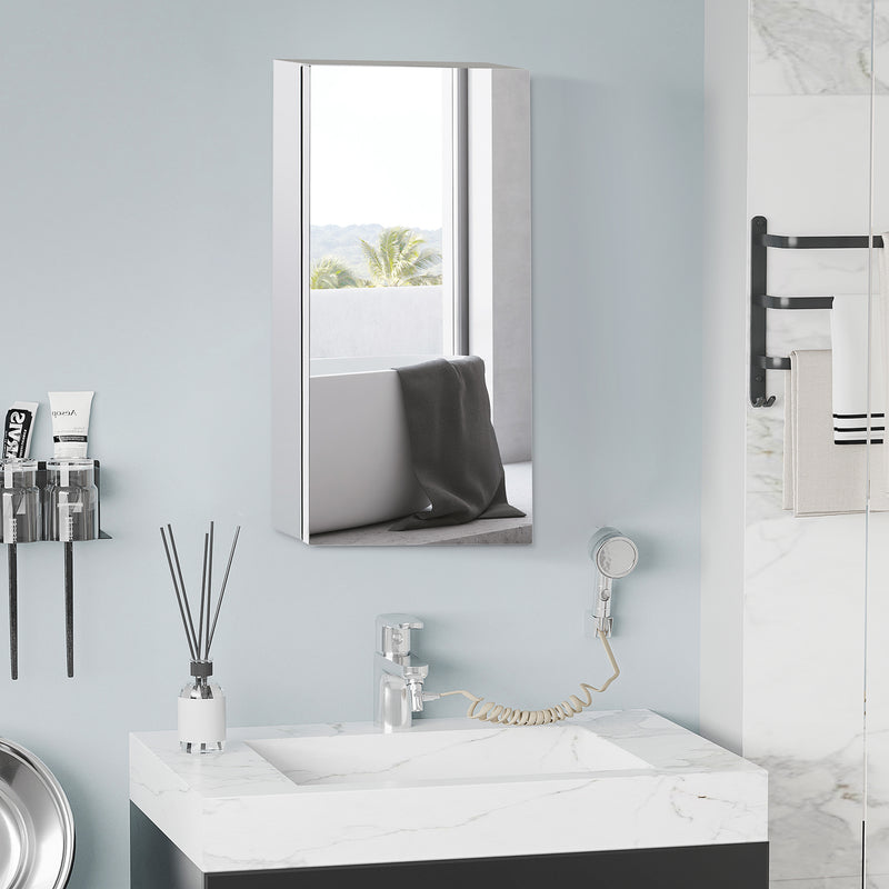 Compact steel mirror cabinet – image 2