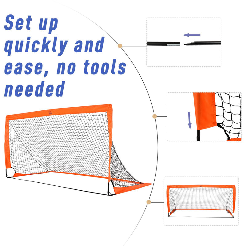 Set of 2 folding football goals – image 5