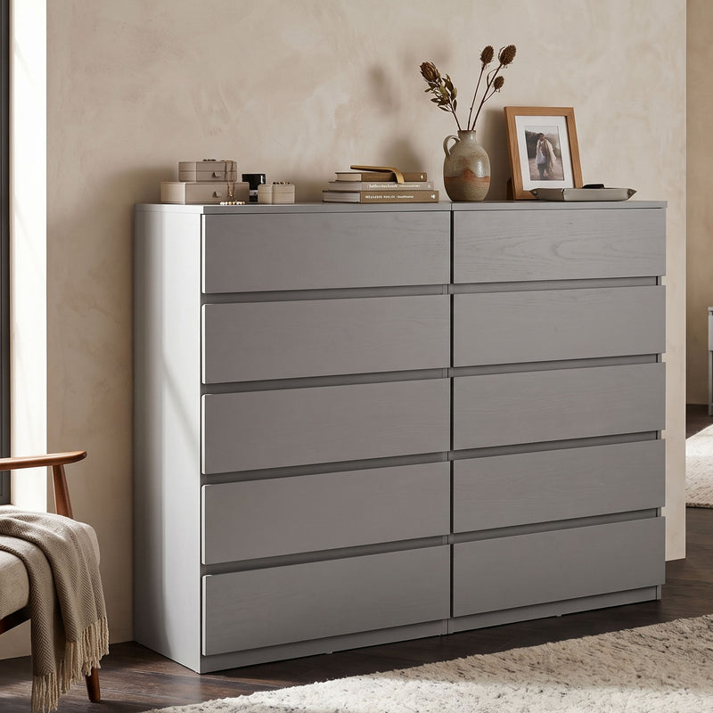 HOMCOM Chest of Drawers, 5-Drawer Storage Cabinets, Modern Dresser, Storage Drawer Unit for Bedroom – view 9