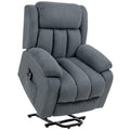 HOMCOM Power Lift Recliner Chair with Vibration Massage, Lift Chair for Elderly with Footrest, Remote, Side Pocket, Grey