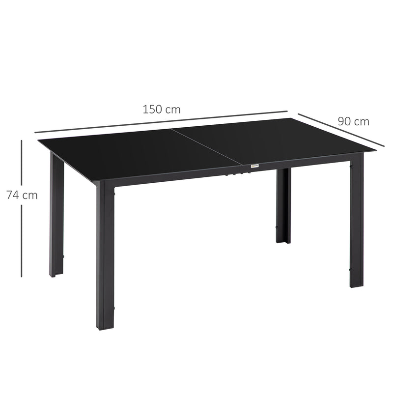 6-seater glass garden table – image 3