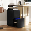 Handle-free steel filing cabinet – black – image 10