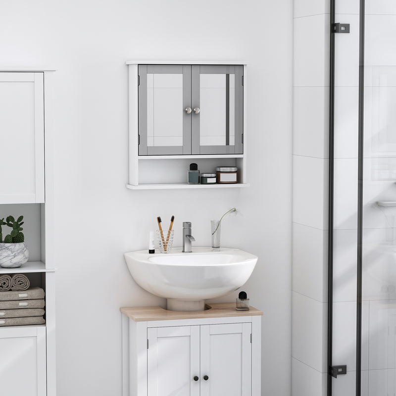 Grey mirror wall cabinet – image 2