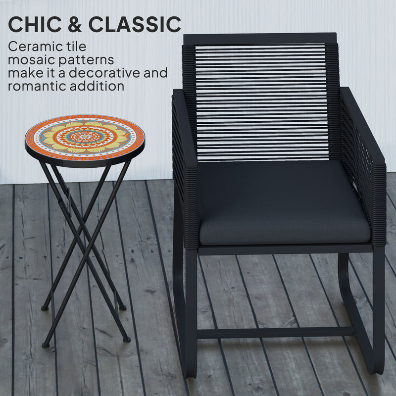 Folding mosaic side table – image 4