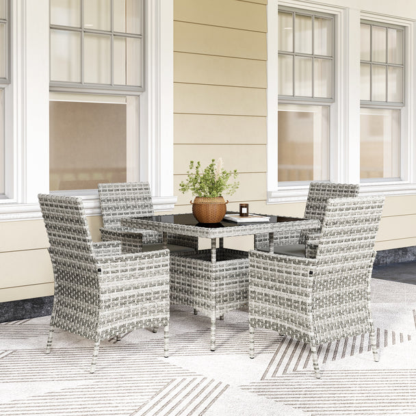 5-piece rattan dining set – image 2