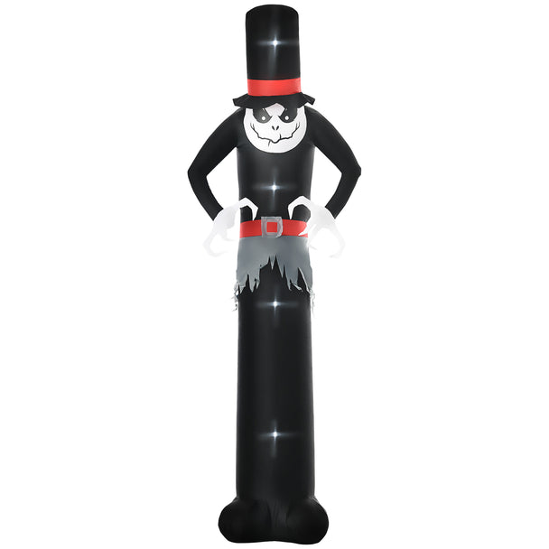 10ft Inflatable Ghost with Hat & 5 LED Lights – image 2 of 9