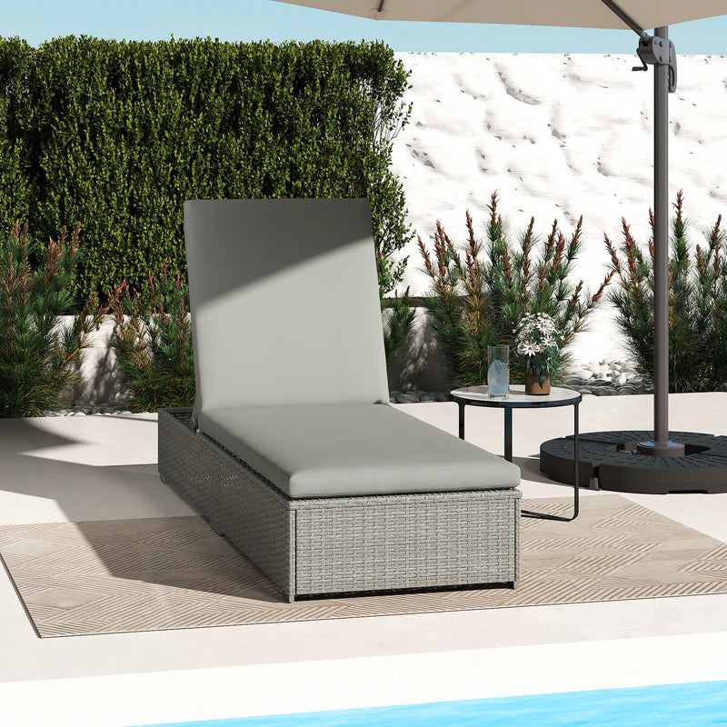 Rattan sun lounger – image 2