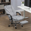 Vinsetto Massage Office Chair, Heated Reclining Computer Chair with Adjustable Height and Footrest, Grey – view 9