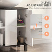 High gloss white and grey under sink cabinet – image 5