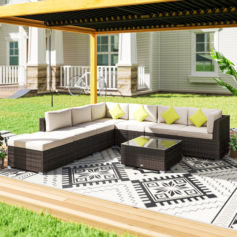 8-piece rattan corner sofa set – image 2