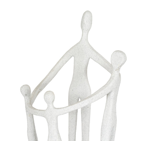 Close-up of the Kin figures with linked arms