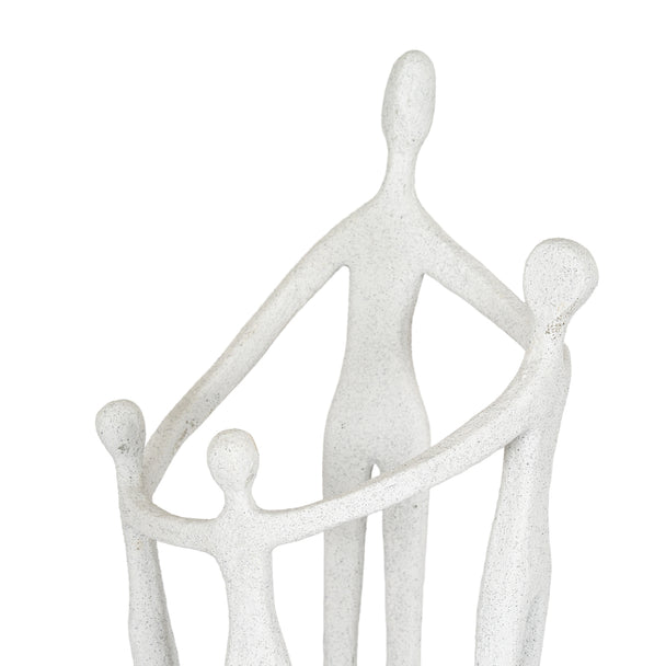 Close-up of the Kin figures with linked arms