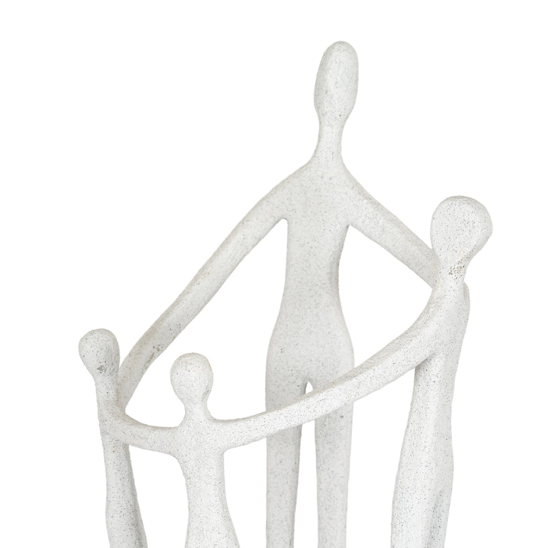 Close-up of the Kin figures with linked arms