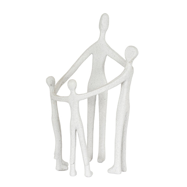 Kin large white family sculpture, front view