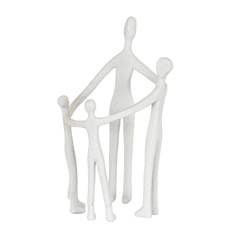 Kin large white family sculpture, front view
