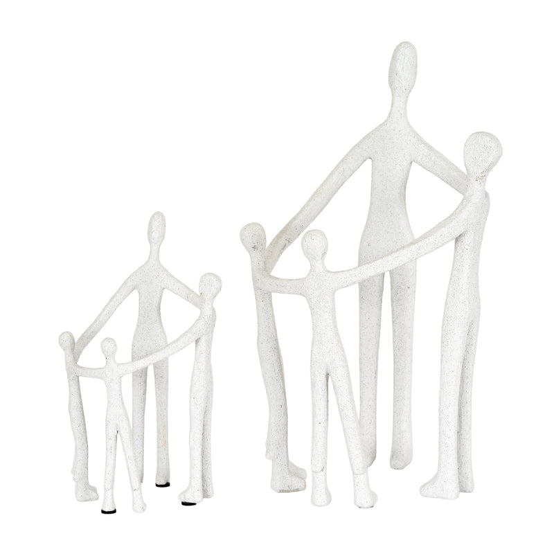 Kin large family sculpture beside a smaller version sold separately