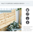 Fir wood storage bench – image 5
