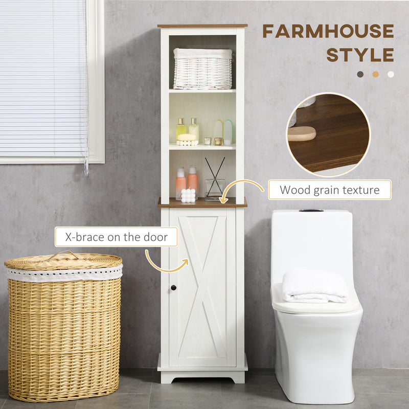 Tall bathroom cabinet with shelves – image 4