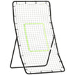 Black baseball rebounder net with steel frame and PE netting