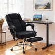HOMCOM Office Chair with 6-point Vibration Massage and Heat, Fabric Desk Chair with Footrest, High Back, Black – view 2