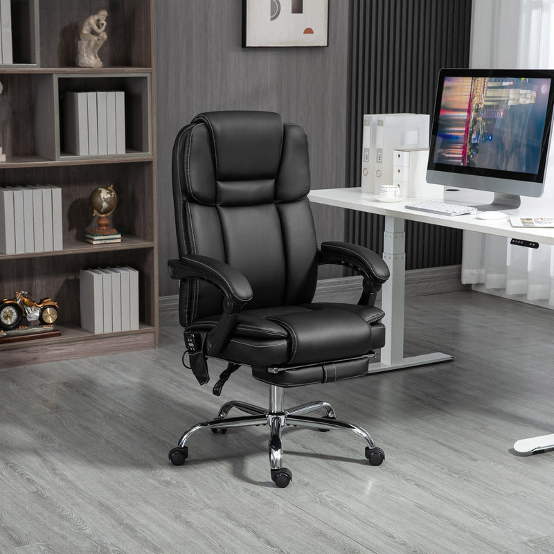 Vinsetto Six Point Vibrating Massage Office Chair - Black – view 2